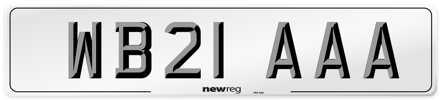 WB21 AAA Number Plate from New Reg